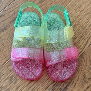 Gap glitter rainbow sandals size 10